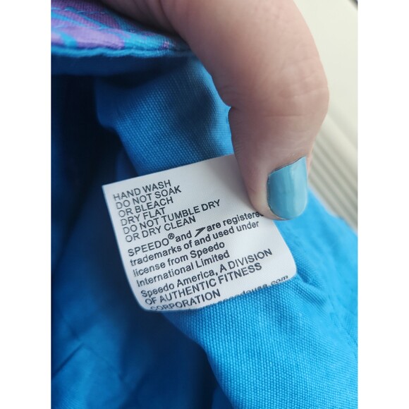 Speedo Blue & Purple Tropical Print Bucket Hat - Picture 5 of 5